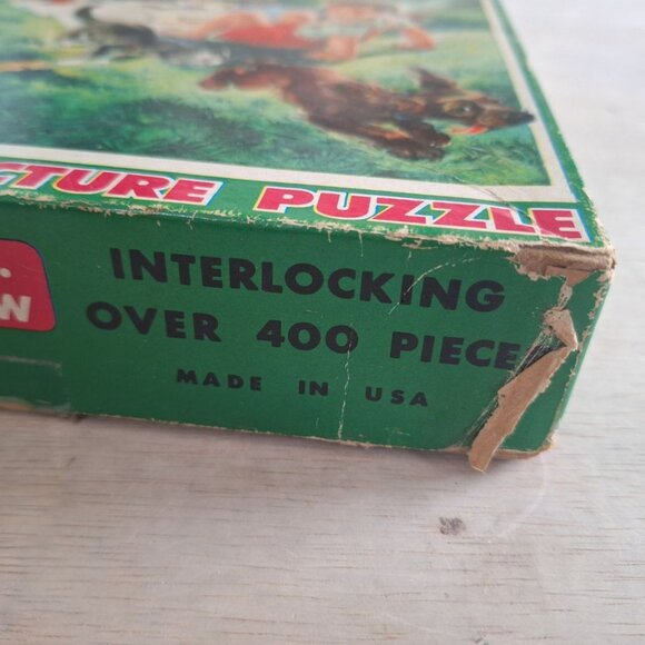 Dog Gone Perfect Picture Puzzle Vintage USA Made 400 Pieces No 29 W Old 20x16 In - Picture 6 of 10